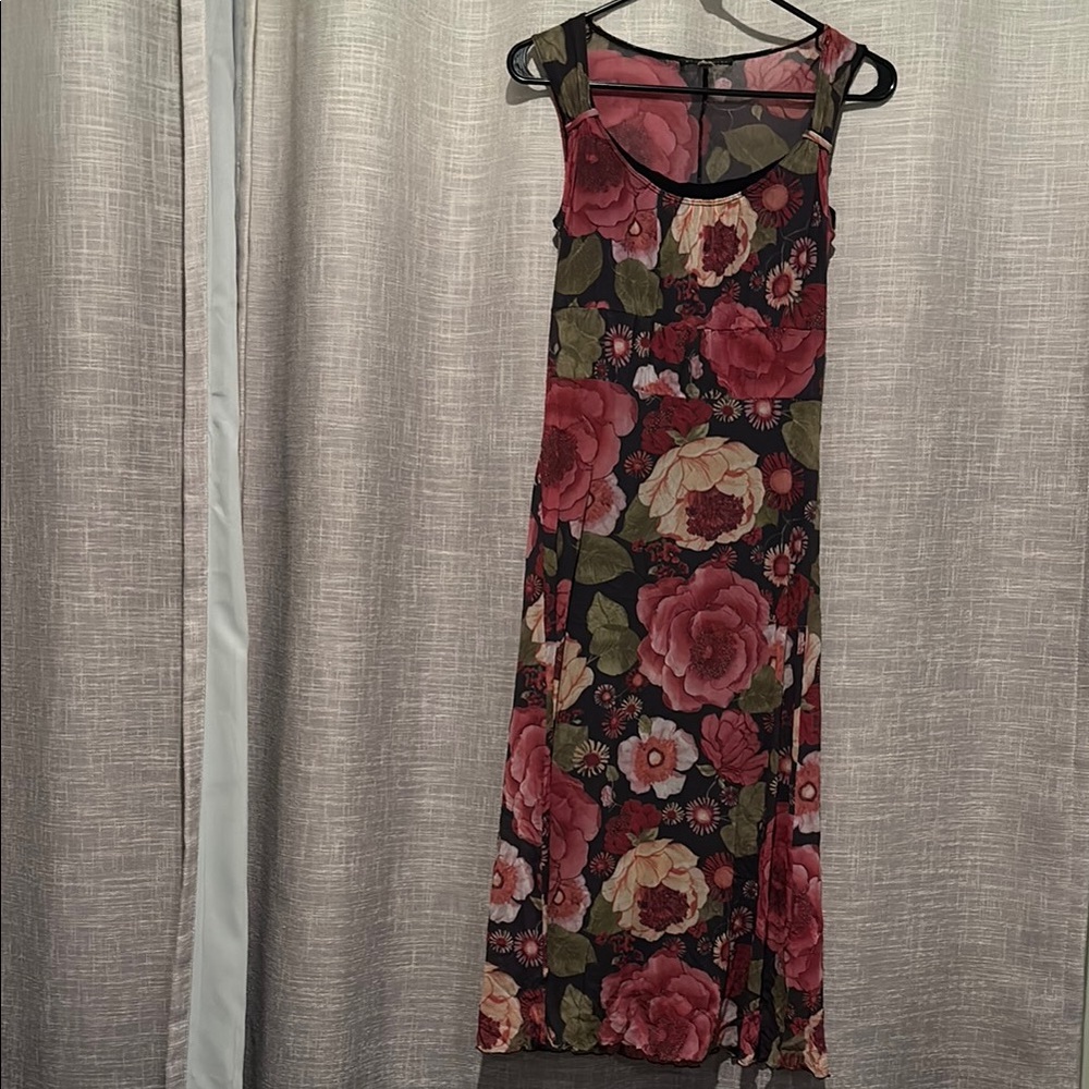 Floral Sleeveless multi color Maxi Dress